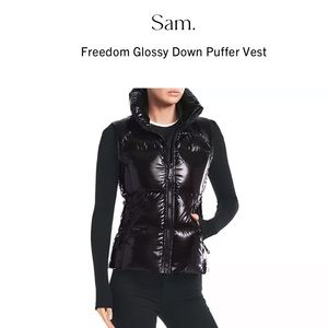 Freedom Glossy down vest in black size Small - excellent condition